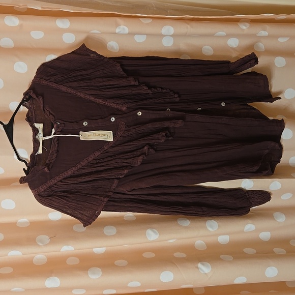Jen's Pirate Booty Alta Blouse in Plum Sz S - Picture 2 of 7
